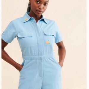 Nuuly x rue stiik Elise sky romper (free people)